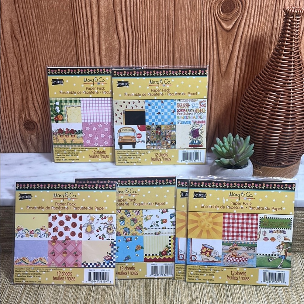 New Studio 18 Mary & Co.2013 Mary Engelbreit Paper Packs lot of 6 6x6